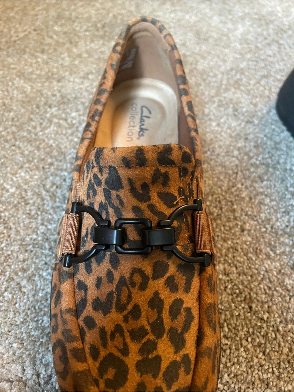 Clark’s Collection Zylah Erin Leopard Print Platform Loafers - Slip-Ons Size 8